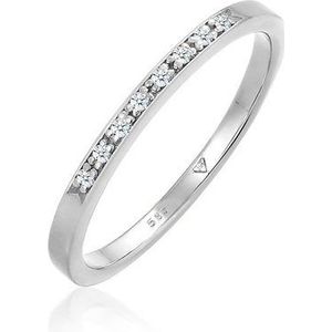 Elli DIAMONDS Verlobungsring Bandring Verlobung Diamant (0.04 ct) 585 Weißgold