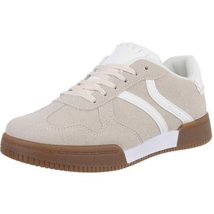 Ital-Design Damen Low-Top Freizeit Sneaker (88828607) Flach Sneakers Low in Beige