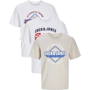Jack & Jones T-Shirt Stilvolles Slim-Fit oder Regular Shirt mit Printdruck (3er-Pack) Printdruck