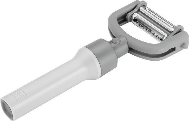 Zwilling Sparschäler Z-Cut, (5-in-1-Sparschäler mit 3 wechselbare Klingen, Schutzhülle), 5-in-1, Lang- und Querschäler in einem, für Links- und Rechtshänder