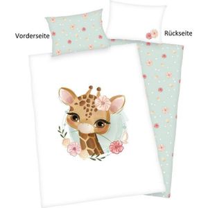 Baby Best Babybettwäsche Giraffe, Renforcé, 2 teilig, mit liebevollem Motiv