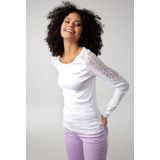 KangaROOS Langarmshirt Langarm, sehr figurbetonte Passform, aus Rippware