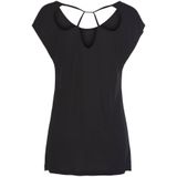 LASCANA Rundhalsshirt mit Cut-outs am Rücken, Kurzarmshirt, T-Shirt aus weicher Viskose