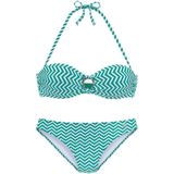 JETTE Bügel-Bandeau-Bikini mit Zier-Accessoires