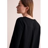 Cecil Schlupfbluse mit Smock-Detail in Crêpe-Qualität