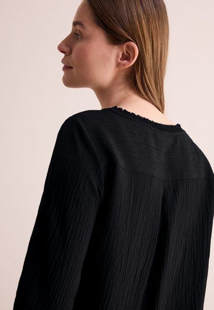 Cecil Schlupfbluse mit Smock-Detail in Crêpe-Qualität