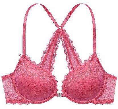 Vivance Push-up-BH mit feiner Spitze und praktischem Vorderverschluss