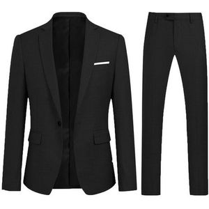 Allthemen Anzug (2 tlg) Slim Fit Ein Knopf Herrenanzug im eleganten Look