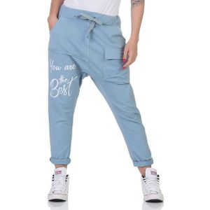 CLEO STYLE Jogger Pants Damen Jogginghose 21353 34-38 Hellblau