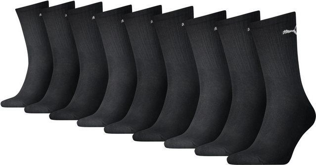 PUMA Sportsocken (9-Paar) Tennissocken, atmungsaktiv, feuchtigkeitsregulierend