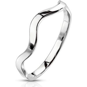 BUNGSA Fingerring Ring Wellendesign verschiedene Farben aus Edelstahl Damen (Ring, 1-tlg), Frauen Mädchen