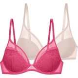 Dorina Bügel-BH Padded Plunge (2er Pack) leicht gepolstert, Mesh Details