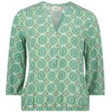 Cartoon Schlupfbluse Cartoon Casual-Bluse mit Muster