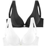 petite fleur Bügel-BH (Packung, 2 Stück) für ein tiefes Dekolleté