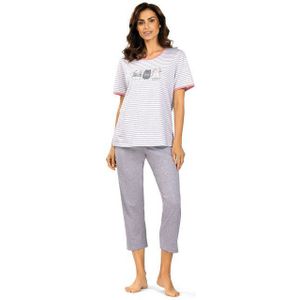 comtessa Schlafanzug Feeling Good (Set, 2 tlg., 2-teilig) Damen Pyjama 2-teilig 7/8 Hose Baumwolle große Größen