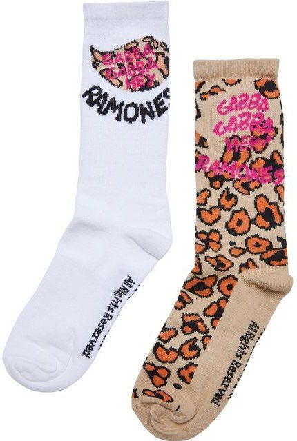 Merchcode Basicsocken Merchcode Accessoires Ramones Leo Socks 2-Pack (1-Paar)