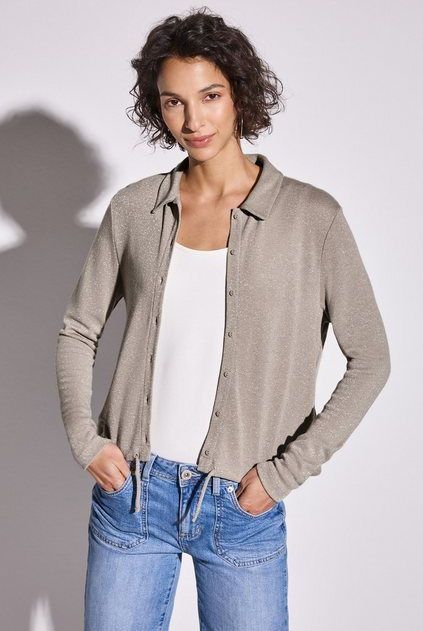 STREET ONE Cardigan mit Tunnelzug am Saum