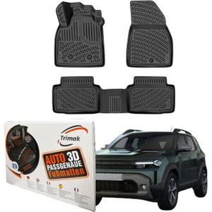 Trimak Passform-Fußmatten Oder Kofferraumwanne Oder Set, Dacia Duster 4x2 ECO-G / E-Tech Hybrid ab 2024 Gummimatten Auto TPE