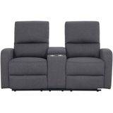 Home affaire 2-Sitzer TOURNAY, 2er-Kinosofa, Liegesofa, TV-Sessel, Multimedia-Sofa, mit manueller Relaxfunktion, Getränkehalter, Staufach