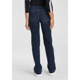 Arizona Gerade Jeans weite Beinform, Used-Look-Waschung, hohe Taille