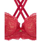 JETTE Push-up-BH mit raffinierten Trägern in Bänder-Optik, sexy Dessous