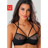 petite fleur gold Büstenhebe mit Neckholder und Strass-Applikation, sexy Dessous, Reizwäsche