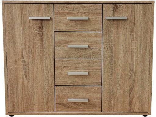 HTI-Living Sideboard Sideboard Nina mit 4 Schubladen Sonoma (Stück, 1 St., 1 Sideboard), Kommode