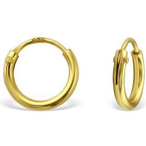 Order & Smile Schmuck Paar Creolen Kleine goldene Creolen Ohrringe aus 925 Silber