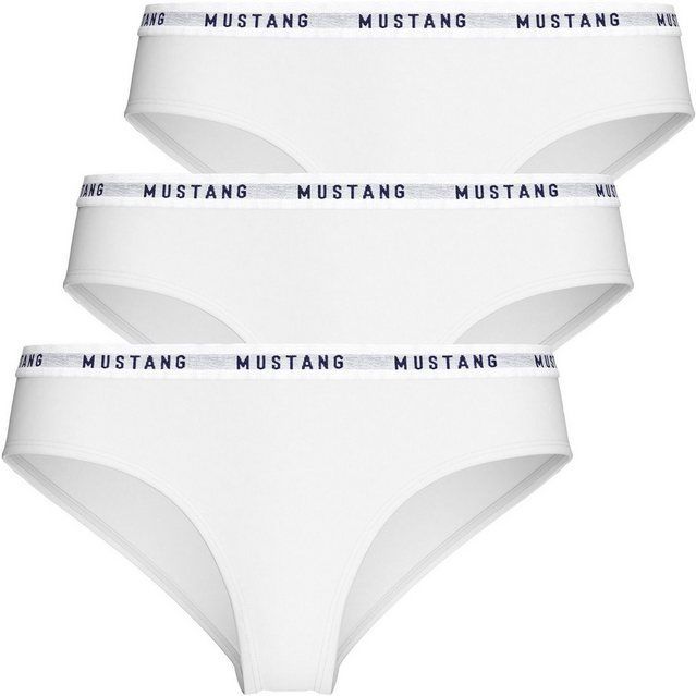 MUSTANG Hipster Hipster Unterwäsche Unterhose (Set, 3-St., 3er-Pack) atmungsaktiv - formstabil - vegan - sportlicher Sitz - niedriger Bund