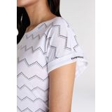 KangaROOS Kurzarmshirt mit Zick-Zack-Muster