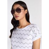 KangaROOS Kurzarmshirt mit Zick-Zack-Muster
