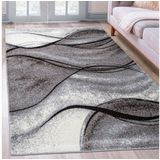 my home Teppich Tritom, rechteckig, Höhe: 9 mm, mit besonders weichem Flor, Kurzflor, modernes Wellen Muster
