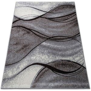 my home Teppich Tritom, rechteckig, Höhe: 9 mm, mit besonders weichem Flor, Kurzflor, modernes Wellen Muster