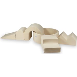 Foam speelset met rond ballenbad + 5 elementen