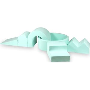 Foam speelset met rond ballenbad + 5 elementen