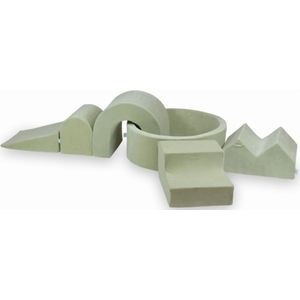 Foam speelset met rond ballenbad + 5 elementen
