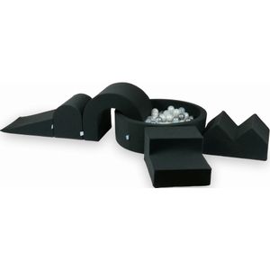 Foam speelset met rond ballenbad + 5 elementen