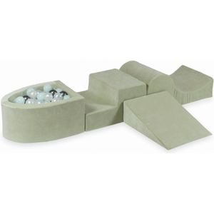 Foam speelset met heuvel en met micro-ballenbad