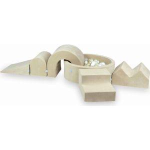 Foam speelset met rond ballenbad + 5 elementen