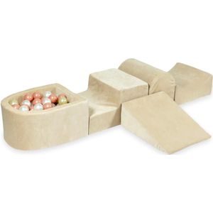 Foam speelset met heuvel en met micro-ballenbad