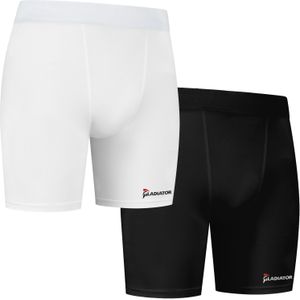 Gladiator Sports Compressie broek / liesbroek - Heren (In Zwart en Wit) size: XXXL