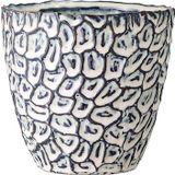 Bloempot Blauw Aardewerk