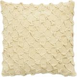 Kussenhoes Patroon Velour Crémegeel 50x50cm