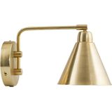 Muurlamp Game Ø 15x30cm Messing/wit