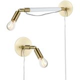 Mr Hyde Wandlamp Messing/Wit