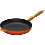 Koekenpan Gietijzer met houten handvat Volcanic 28 cm