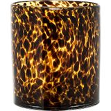 Bloempot Glas Bruin Gedessineerd