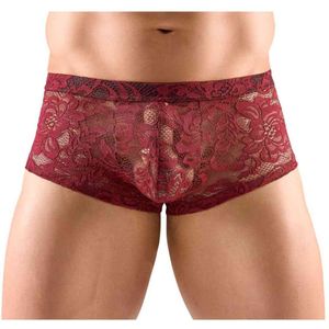 Transparente Pants aus floraler Spitze