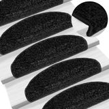 vidaXL Stufenmatten 10 Stk. 65x21x4 cm Schwarz
