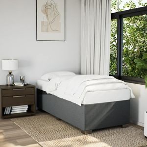 vidaXL Bettgestell ohne Matratze Dunkelgrau 100x200 cm Stoff